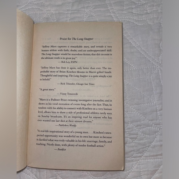 The Long Snapper Paperback Book by Jeffrey Marx 2009 NYT Bestseller - Picture 2 of 5